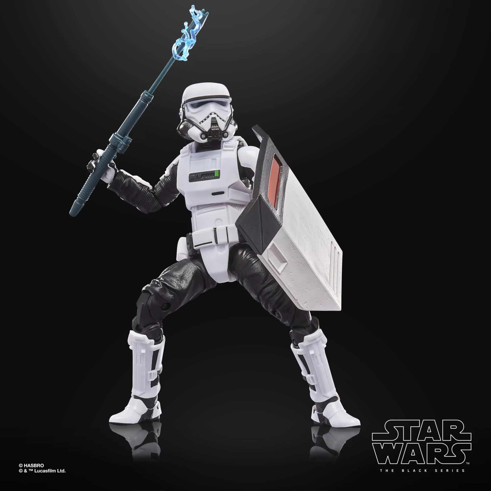 Star Wars The Black Series Patrol Trooper action figure with riot shield and electro baton