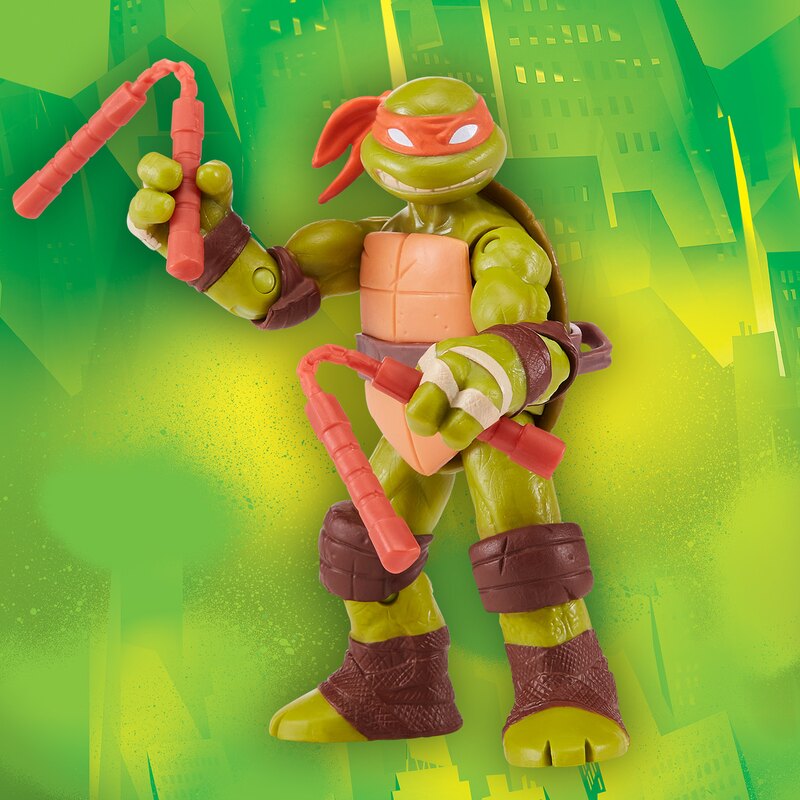 2012 Playmates Michelangelo action figure with nunchucks