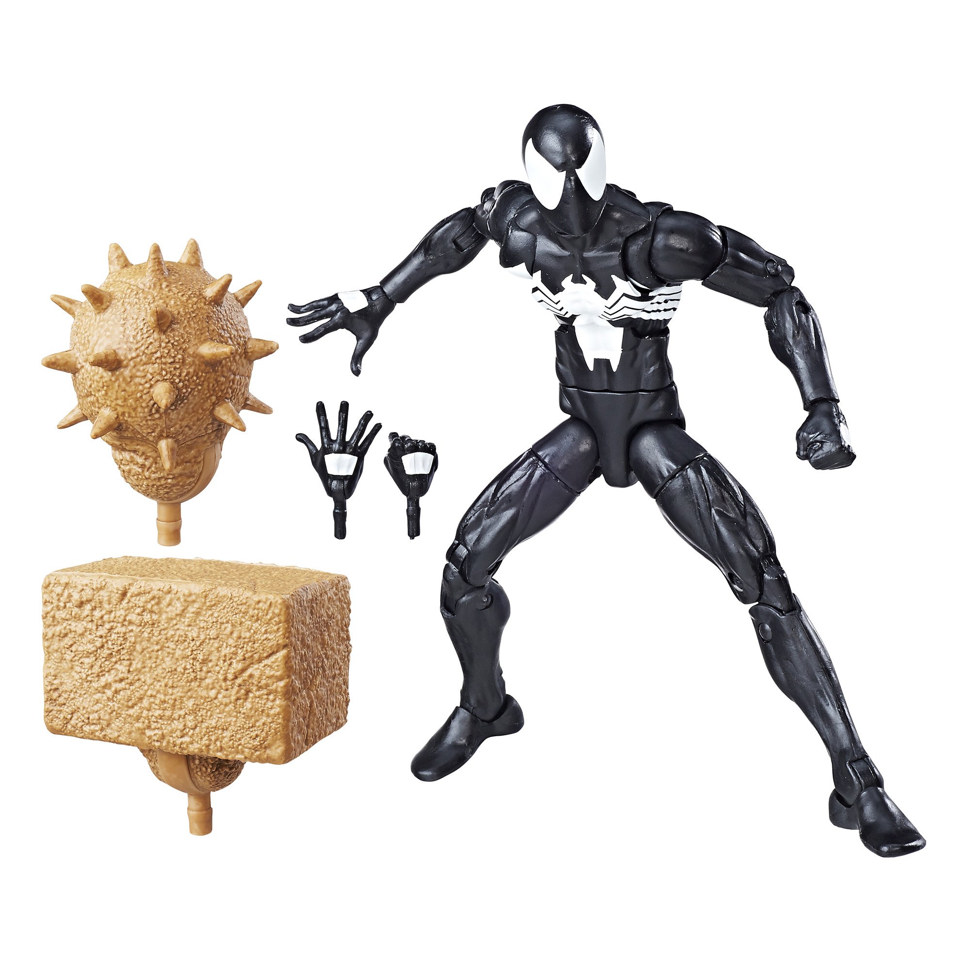 Marvel Legends Symbiote Spider-Man figure with Sandman build-a-figure parts