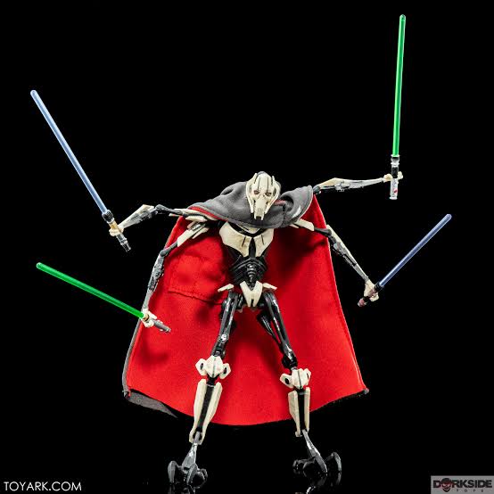 Star Wars The Black Series General Grievous action figure with four lightsabers