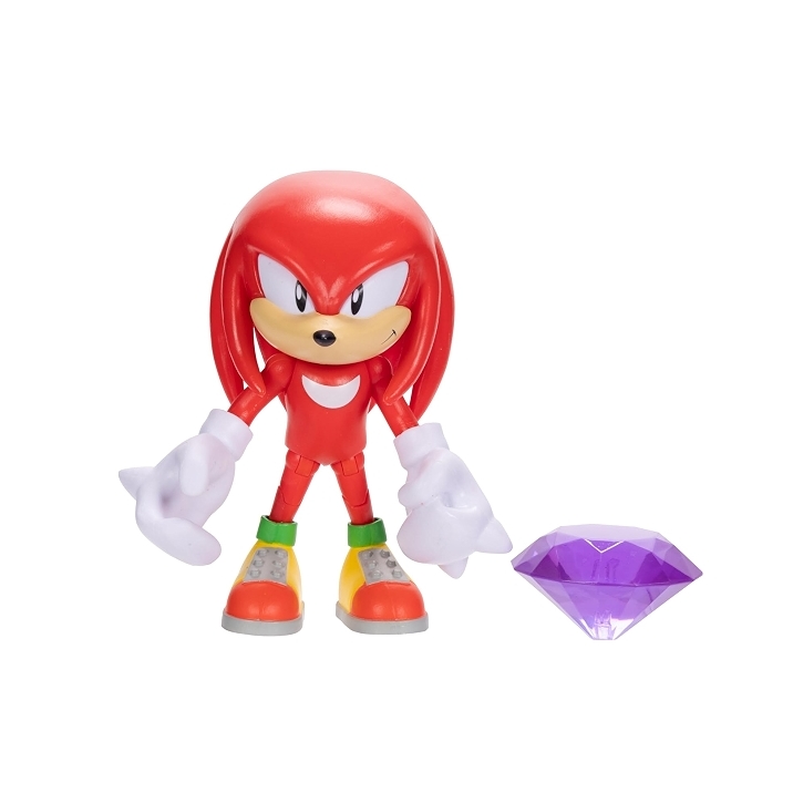 Jakks Pacific Classic Knuckles figure with purple Chaos Emerald