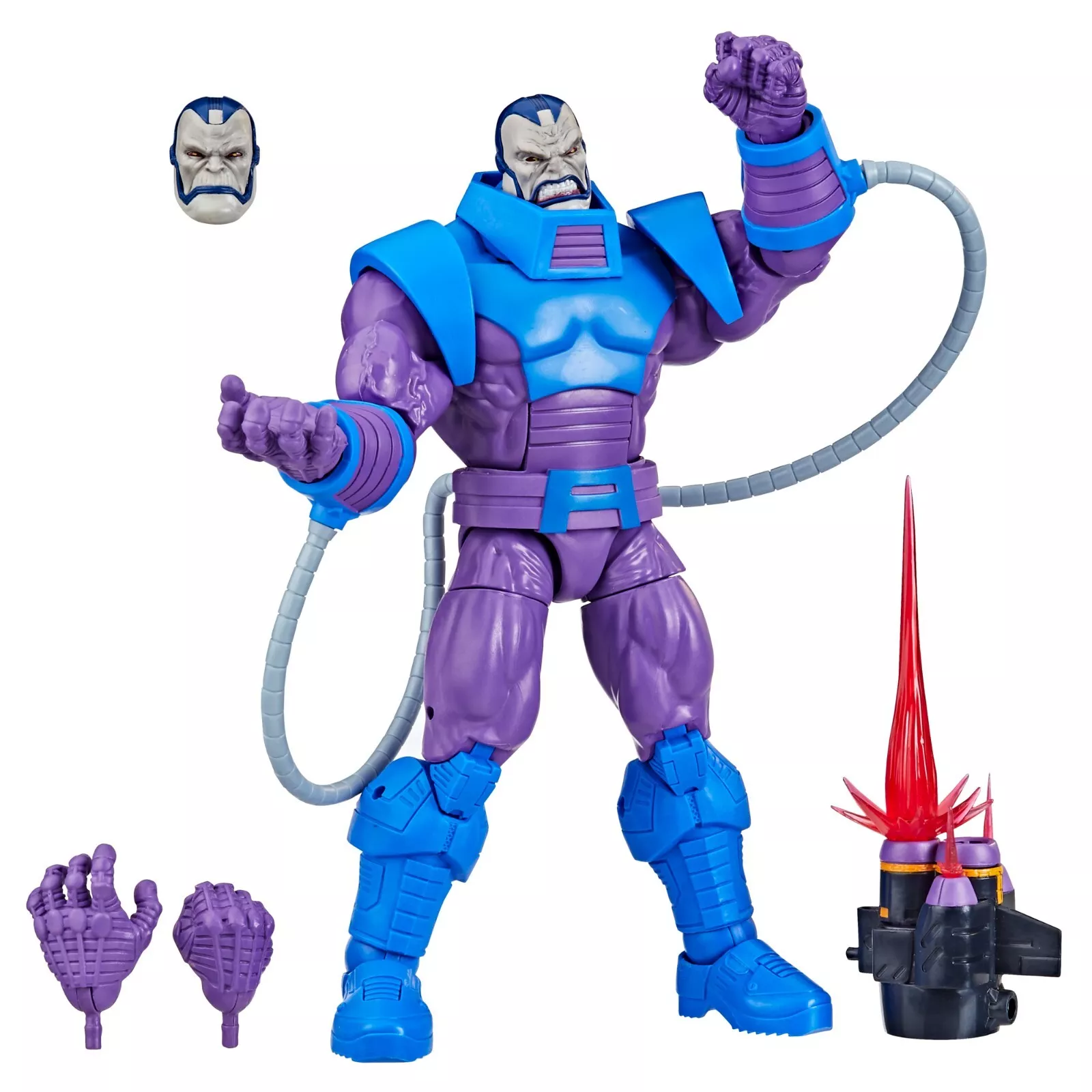 Marvel Legends Apocalypse action figure with alternate head, hands, and blaster
