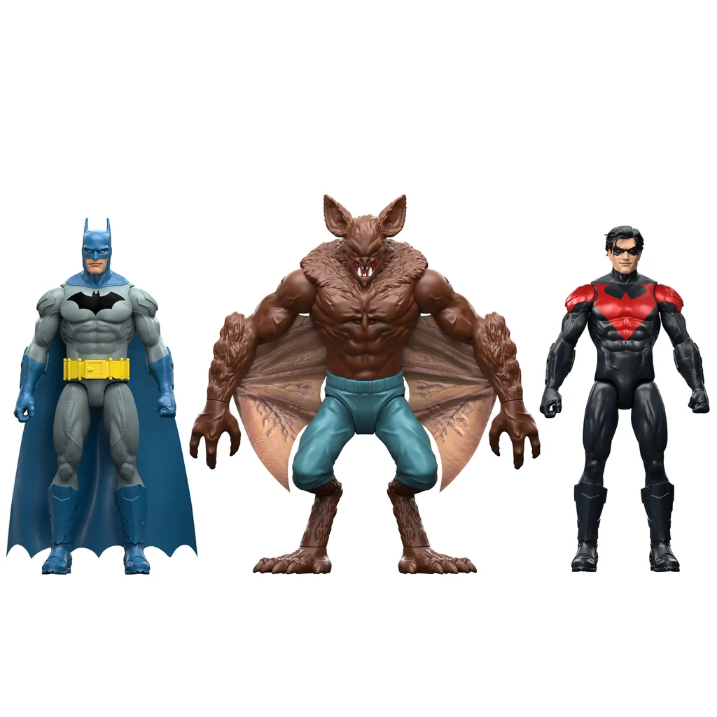 Mattel DC Premier Batman, Man-Bat and Nightwing three-pack figures