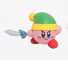 Twinchees Kirby mini figure with green cap and sword