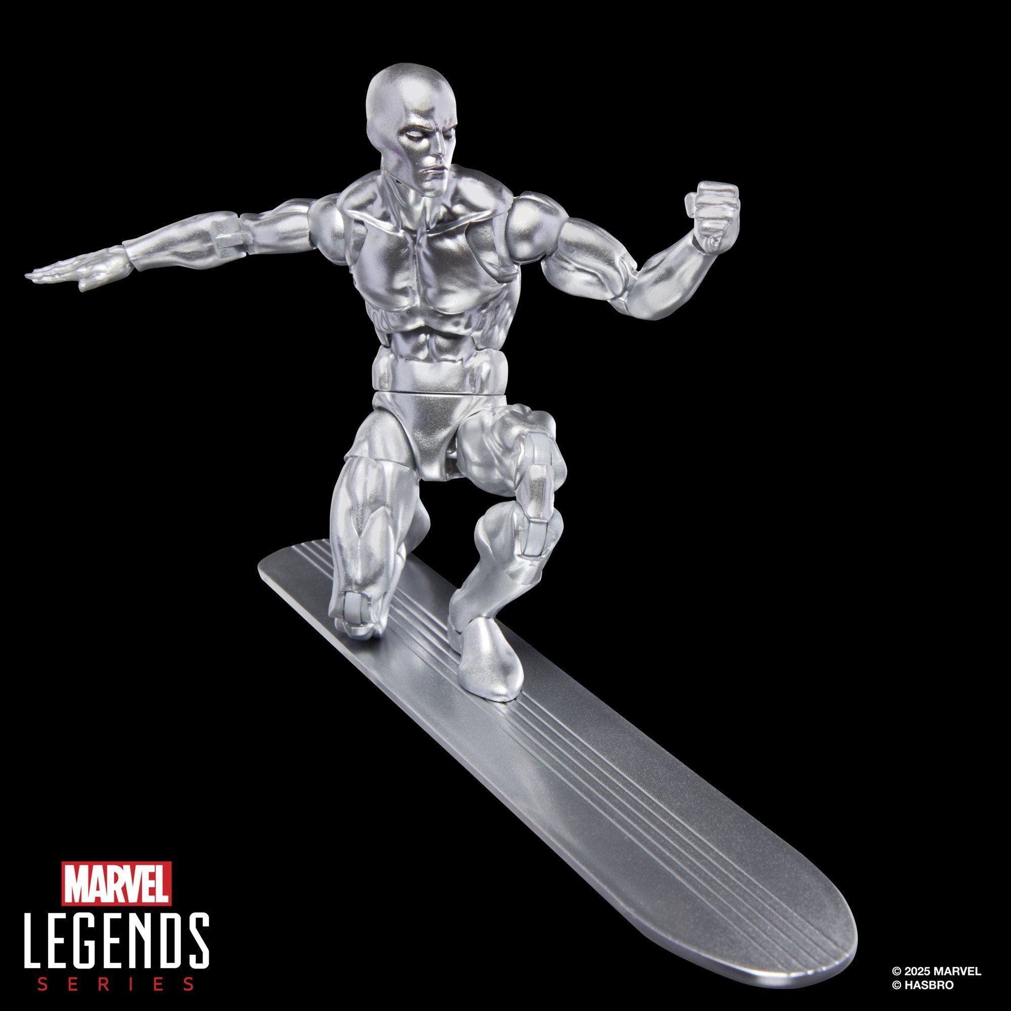 Marvel Legends Silver Surfer action figure on his board
