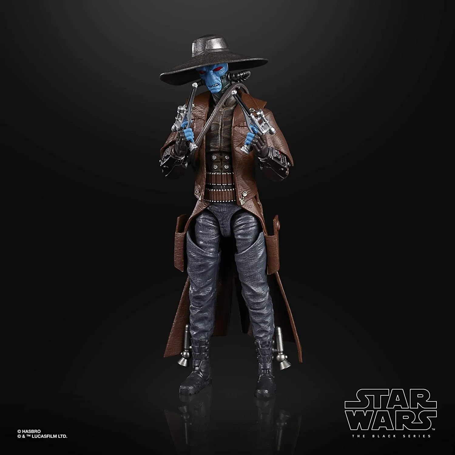 Star Wars The Black Series Cad Bane action figure with hat and blasters