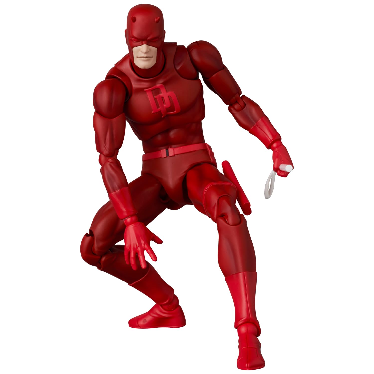 MAFEX Daredevil action figure in classic red suit with billy club