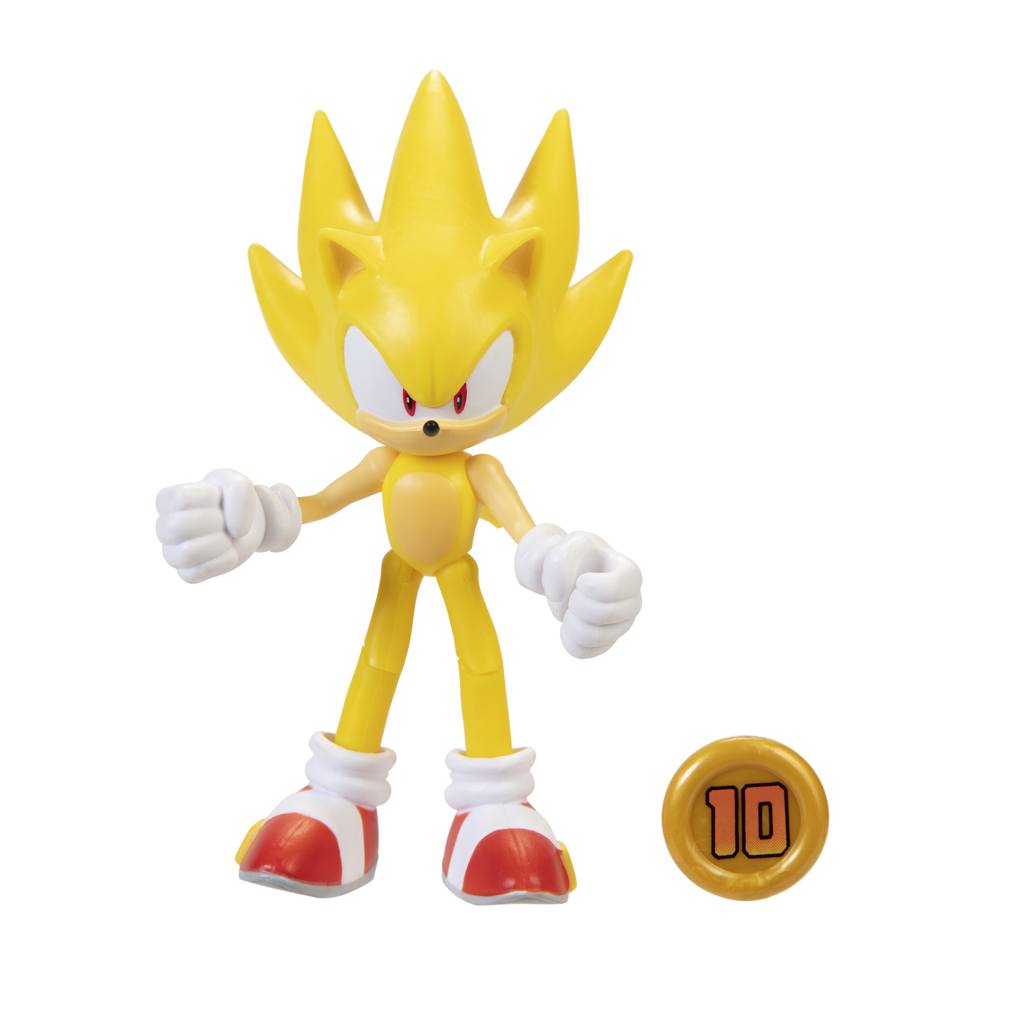 Jakks Pacific Super Sonic figure with gold ring coin