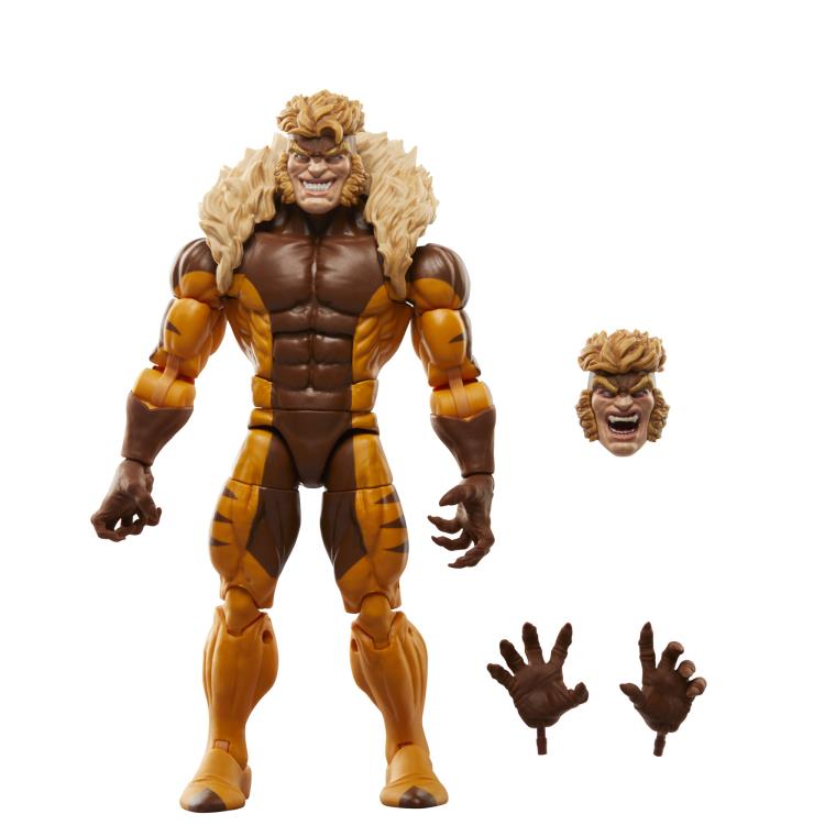 Marvel Legends Sabretooth action figure with alternate head and hands