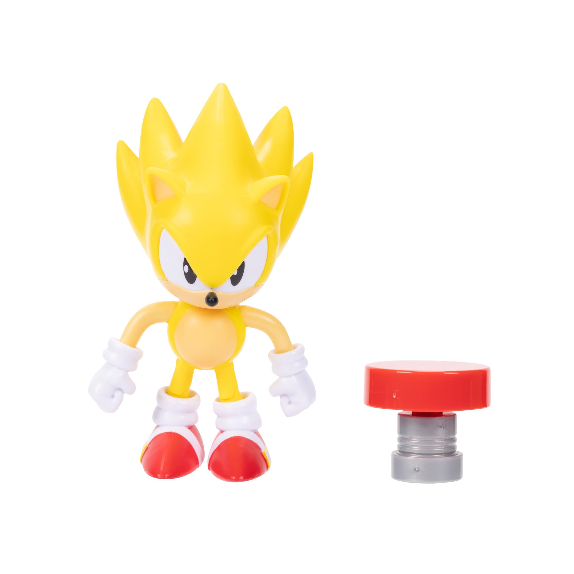 Jakks Pacific Classic Super Sonic figure with red spring