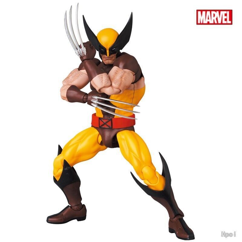 MAFEX Brown Suit Wolverine action figure with claws extended