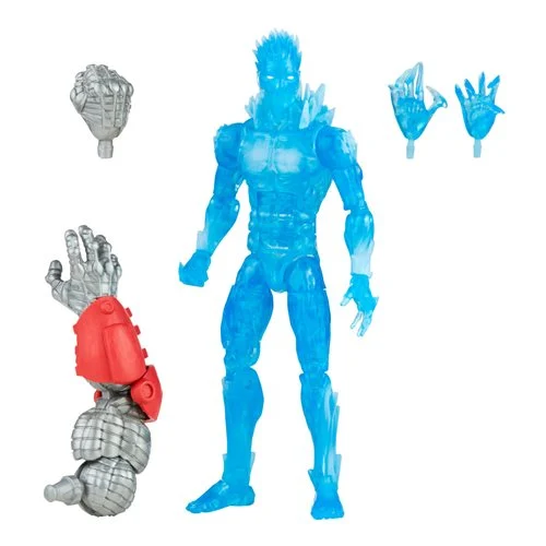 Marvel Legends translucent blue Iceman action figure with build-a-figure parts