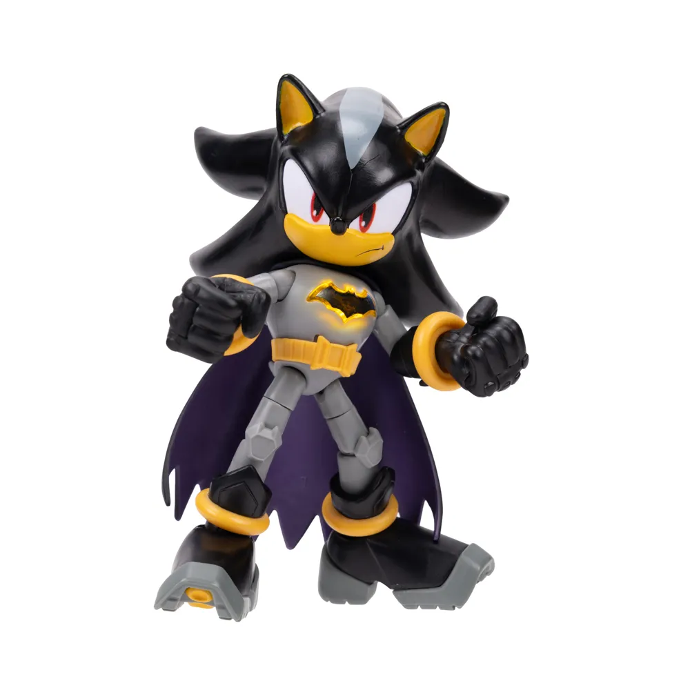 Jakks Pacific Sonic x DC Shadow as Batman action figure with cape