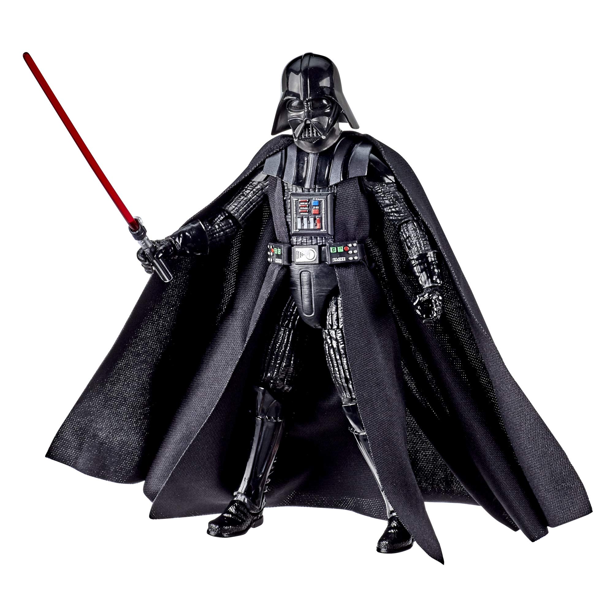 Star Wars The Black Series Darth Vader action figure with red lightsaber
