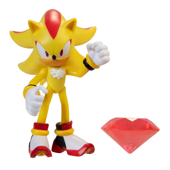 Jakks Pacific Super Shadow figure with red Chaos Emerald